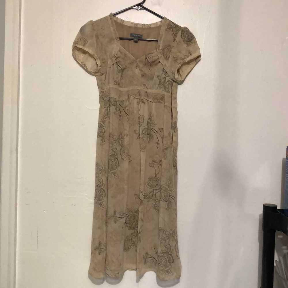 Apt 9 petite tan & brown dress